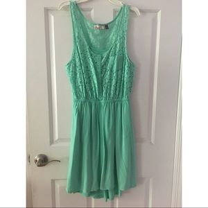 SO teal floral lace dress, lightly worn